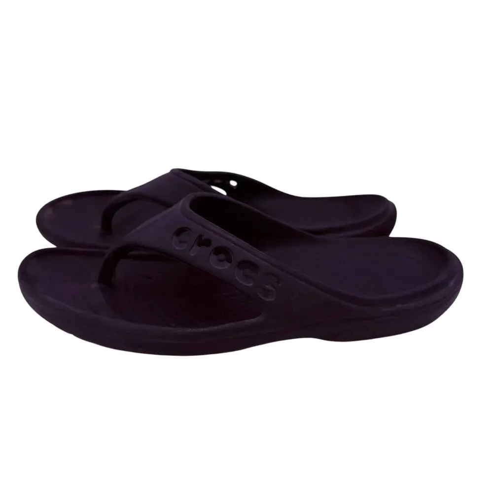 Crocs Men's Black Baya Flip Flop Sandals Size 12